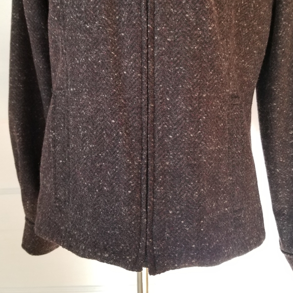 Aeropostale Brown Wool Blend Zip Front Jacket, Size M - Picture 7 of 16